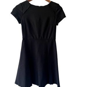J.Crew Black Short Sleeve Mini Dress